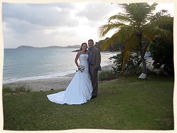 Married by a palm tree in St. Thomas