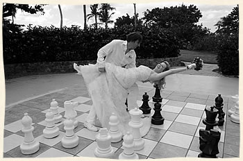 Newly weds at Chess Set at Bluebeards Beach - Limetree - St. Thomas