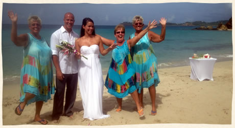Wedding party St. Thomas Virgin Islands - Bluebeards Beach / Limetree