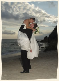 sweeping bride off her feet at St. Thomas beach wedding
