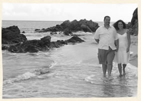 Romatic Walk down the beach of Bluebeards