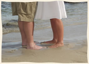 Virgin Islands Feet in the sand