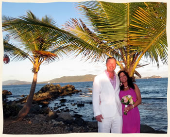 Just married at Pretty Klip Point - Sapphre Beach - St Thomas