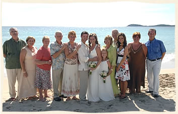 Island Wedding with friends and family