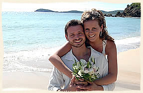 Happy Couple on Bluebeards Beach