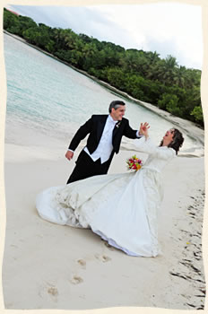 Lindquist Beach powder white sandy beach wedding. St. Thomas Virgin Islands