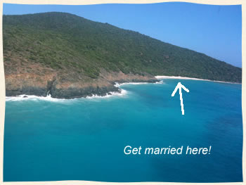 Get married on private island.  Hans Lollick - US Virgin Islands