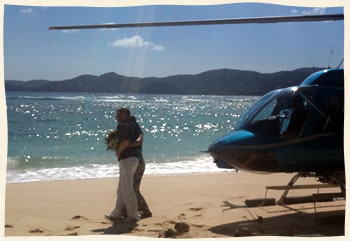 Helicopter wedding US Virgin Islands 