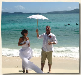 Married on private island.  Hans Lollick US Virgin Islands