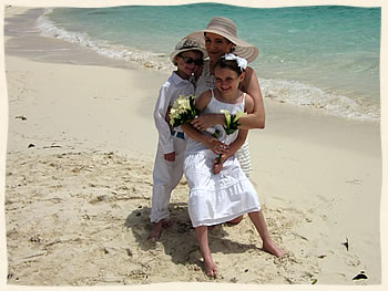 Pristine sand wedding on St. Thomas - Lindquist Beach / Smith Bay 