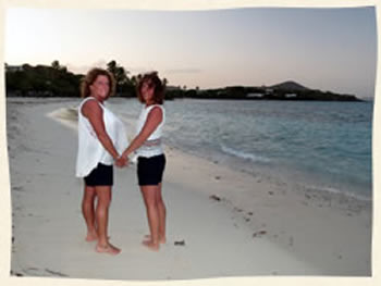 Same sex couple married at Sapphire Beach - St. Thomas Virgin Islands
