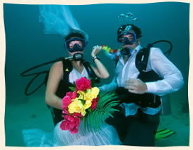 Scuba diving wedding, St. Thomas Virgin Islands