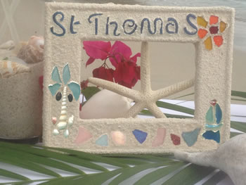 Sand art St. Thomas Sail Away Frame