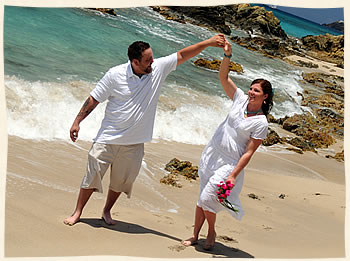 Island wedding couple Virgin Islands