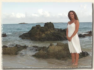 Bride in the waters of the Tropics