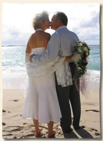 Vow renewal anniversary at Bluebeards Beach - St. Thomas USVI