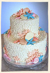 Sea Fan & Shells Tropical Colors Virgin Islands Cake