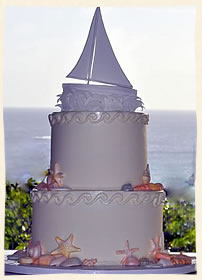 White Sailboat Caribbean Sea  St Thomas Cake