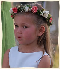 Flower girl halo for St. Thomas St. John wedding.