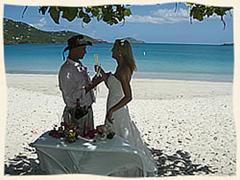 Wedding couple toasting to champange on their wedding day.