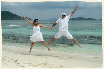 married at Lindquist beach st thomas virgin islands