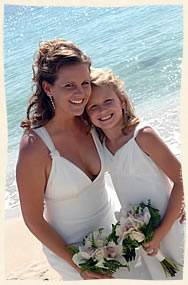 two very gorgeous ladies at Bluebeards Beach