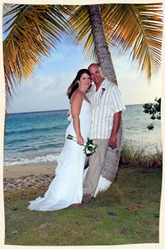 married at Bluebeards Beach St Thomas