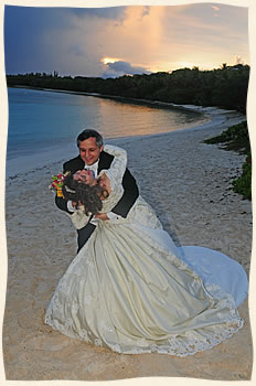 Sunrise wedding on Lindquist Beach St. Thomas USVI