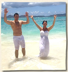 Newly weds - private island wedding.