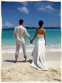 Married on tropical Lindquist beach in St. Thomas USVI