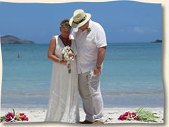 Wedding prayer on St. Thomas Virgin  Islands Beach