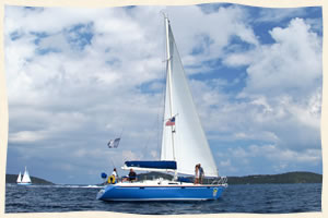 Virgin Island sailboat wedding.