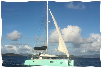 Catamaran sailing wedding