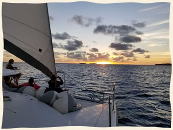 Sailing away wedding at sea.