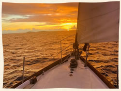 Catamaran sailboat for weddings at sea. St. Thomas St. John US Virgin Islands
