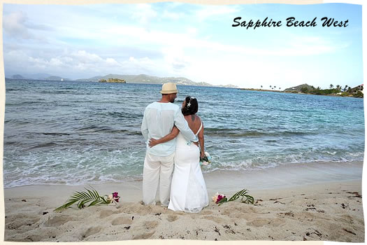 Sapphire Beach Under the Palm Tress