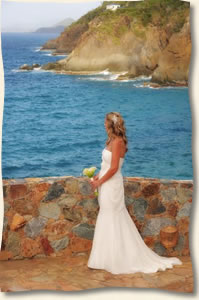 bride at wedding villa st thomas vi