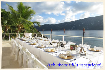 Villa wedding reception St.Thomas St. John US Virgin Islands